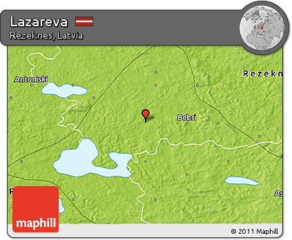 Physical 3D Map of Lazareva