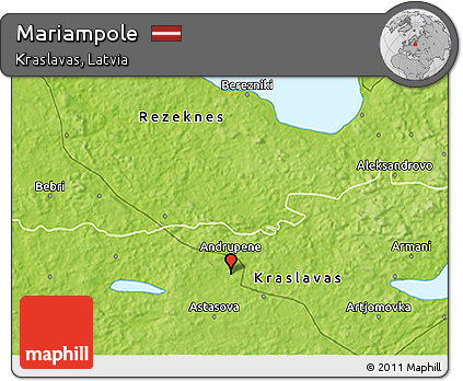 Physical 3D Map of Mariampole