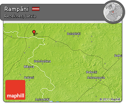 Physical 3D Map of Rampāni