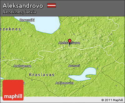 Physical 3D Map of Aleksandrovo