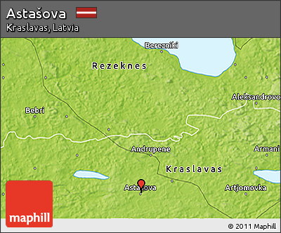 Physical 3D Map of Astašova