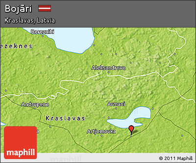 Physical 3D Map of Bojāri