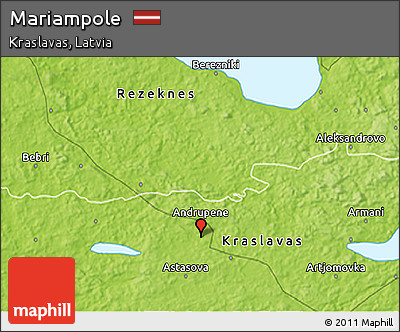 Physical 3D Map of Mariampole