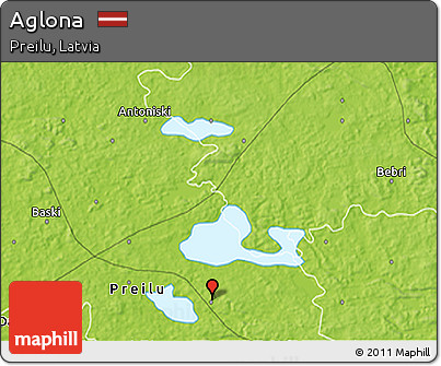 Physical 3D Map of Aglona