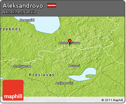 Physical 3D Map of Aleksandrovo