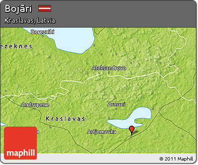 Physical 3D Map of Bojāri