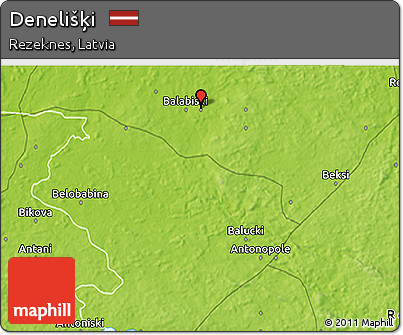 Physical 3D Map of Denelišķi