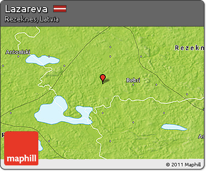 Physical 3D Map of Lazareva