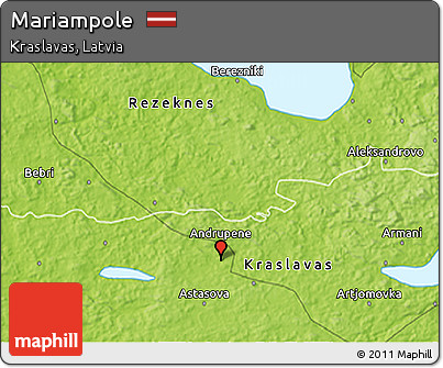 Physical 3D Map of Mariampole