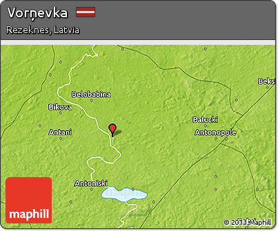 Physical 3D Map of Vorņevka