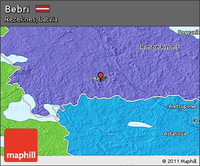 Political 3D Map of Bebri