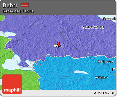 Political 3D Map of Bebri