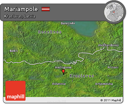 Satellite 3D Map of Mariampole