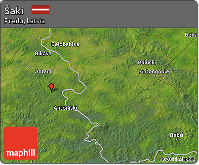 Satellite 3D Map of Šaki