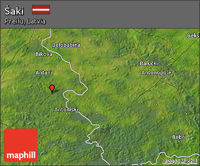 Satellite 3D Map of Šaki
