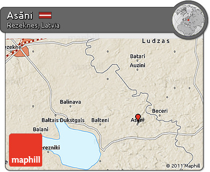 Shaded Relief 3D Map of Asāni