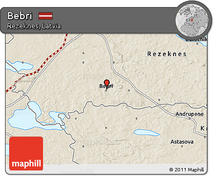 Shaded Relief 3D Map of Bebri