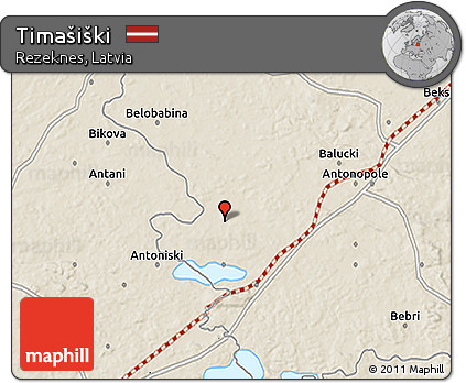 Shaded Relief 3D Map of Timašiški