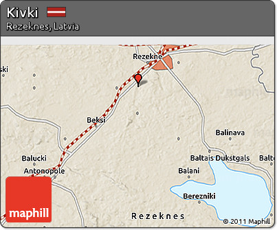 Shaded Relief 3D Map of Kivki