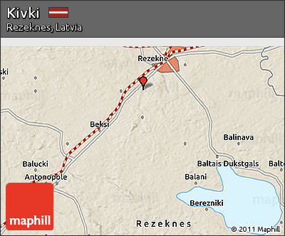 Shaded Relief 3D Map of Kivki