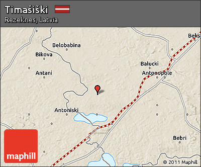 Shaded Relief 3D Map of Timašiški