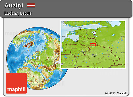 Physical Location Map of Auziņi