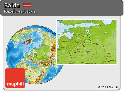 Physical Location Map of Balda