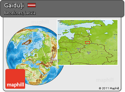 Physical Location Map of Gaiduļi