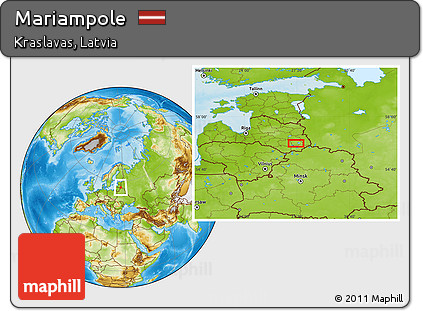 Physical Location Map of Mariampole