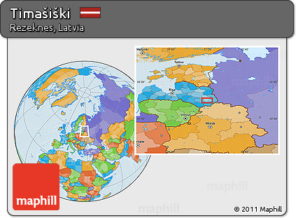 Political Location Map of Timašiški