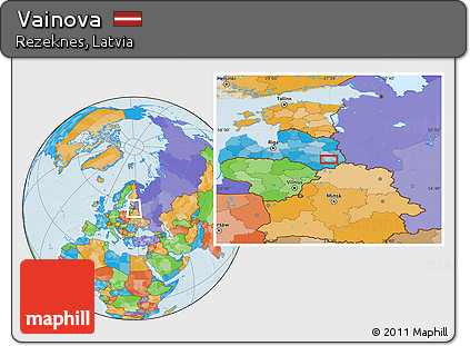 Political Location Map of Vainova