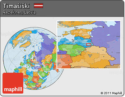 Political Location Map of Timašiški