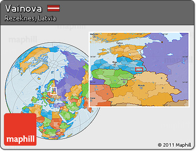 Political Location Map of Vainova