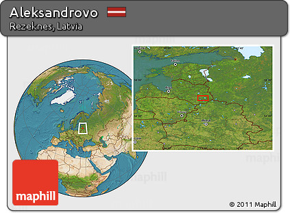 Satellite Location Map of Aleksandrovo