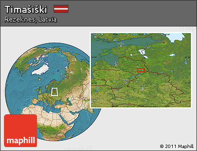 Satellite Location Map of Timašiški