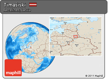 Shaded Relief Location Map of Timašiški
