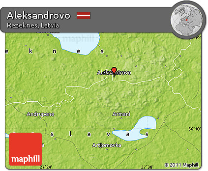 Physical Map of Aleksandrovo