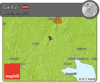 Physical Map of Gaiduļi