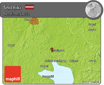 Physical Map of Šņitņiki