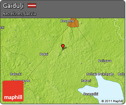 Physical Map of Gaiduļi
