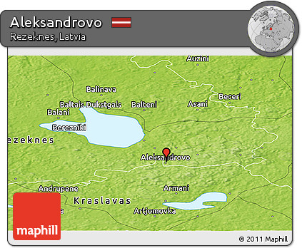 Physical Panoramic Map of Aleksandrovo