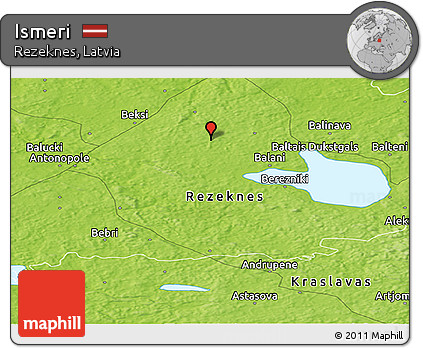 Physical Panoramic Map of Ismeri