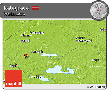 Physical Panoramic Map of Kategrade