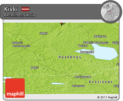 Physical Panoramic Map of Kivki