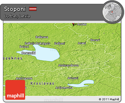 Physical Panoramic Map of Stoponi