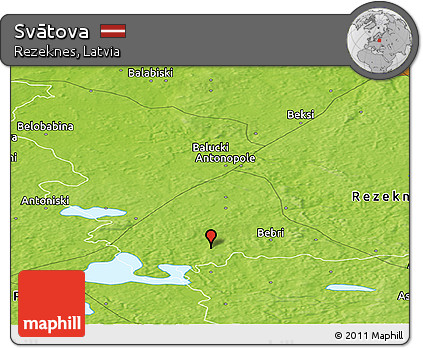 Physical Panoramic Map of Svātova