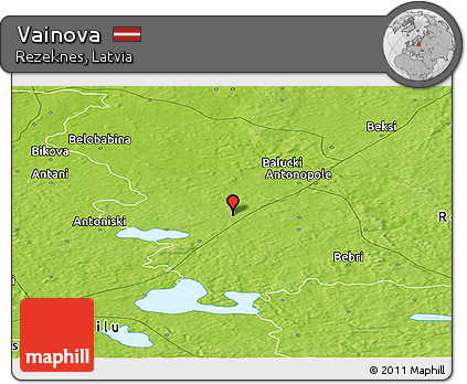 Physical Panoramic Map of Vainova