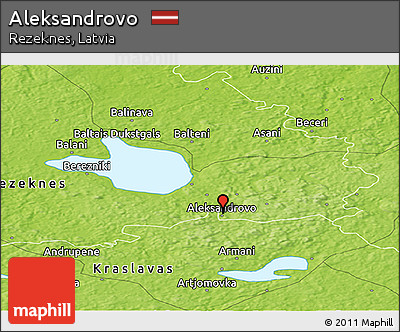 Physical Panoramic Map of Aleksandrovo