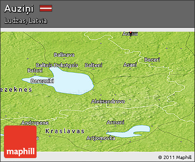 Physical Panoramic Map of Auziņi