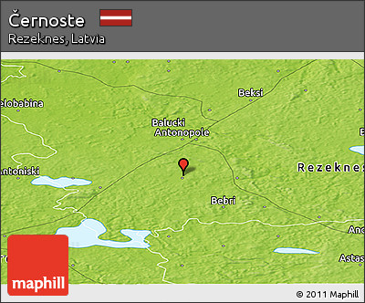 Physical Panoramic Map of Černoste